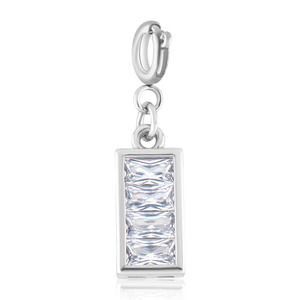 Rectangle Cubic Zirconia Charm